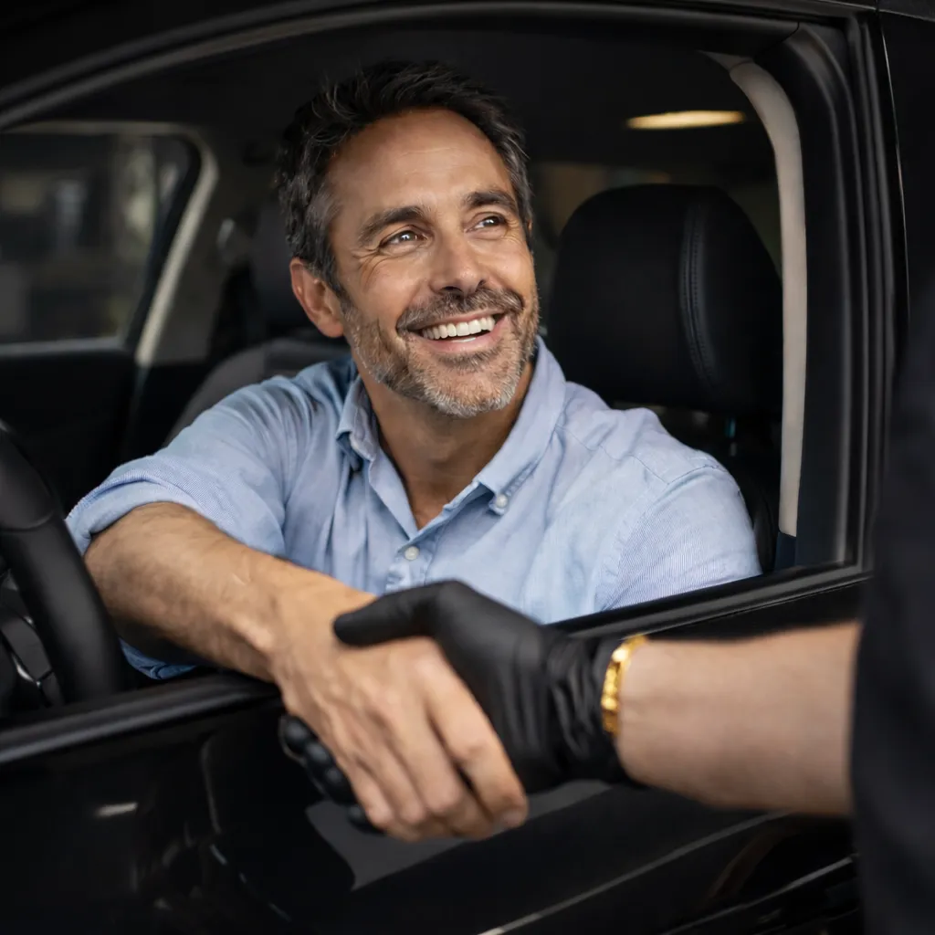 Dark polished sports car